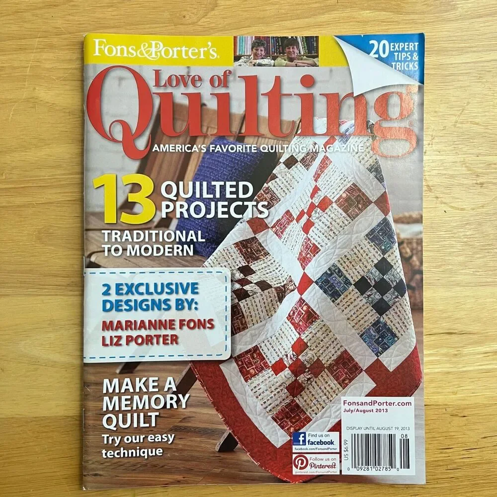 Magazine Lot of Fons and Porters Love of Quilting 3 Fall Winter 2013 Editions